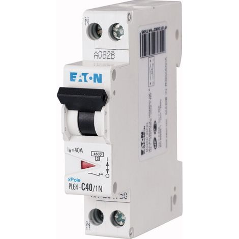 Disjoncteur Eaton Eaton Moeller 1P+N, 40A, montage rail DIN ( Prix pour 1 )
