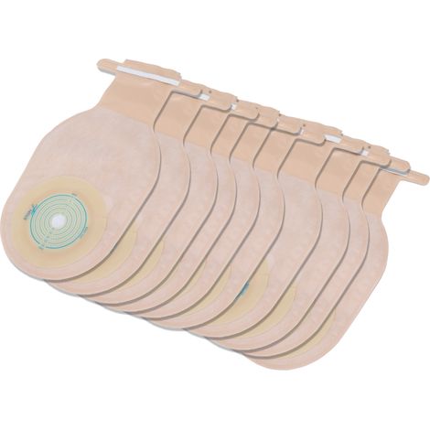 10 pièces Sacs à Ostomie Jetables One-Piece pour Colostomie et Iléostomie, Fournitures Médicales Stomales (1/5)