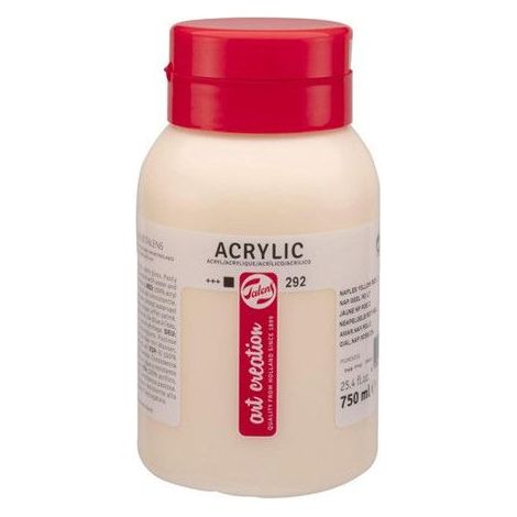 Peinture acrylique - Jaune Naples Rouge Clair - 292 - Pot de 750 ml - Talens Art Creation (1/2)
