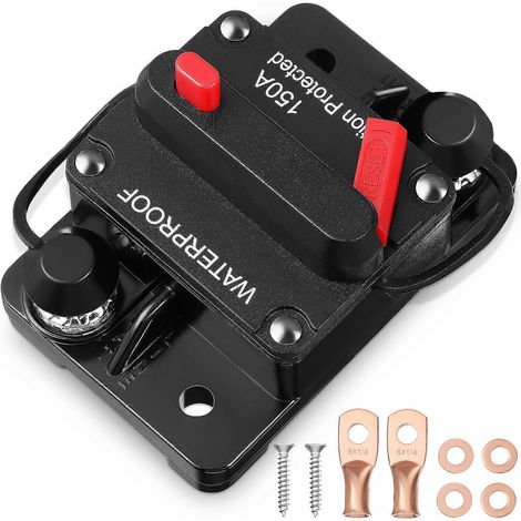 1 jeu de disjoncteurs : disjoncteur automobile réarmable, disjoncteur marin 150 A, disjoncteur moteur (1/5)