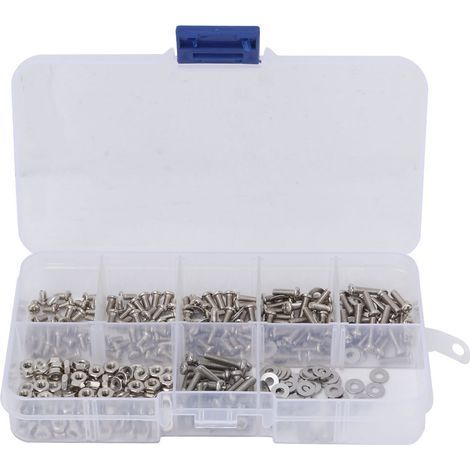 360 pièces Assortiment Vis Écrous Rondelles Acier Inoxydable M2.5 Cruciforme (1/5)