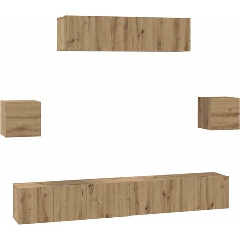 Maison Exclusive - Ensemble meuble TV 7 pcs Chêne artisanal Bois d'ingénierie