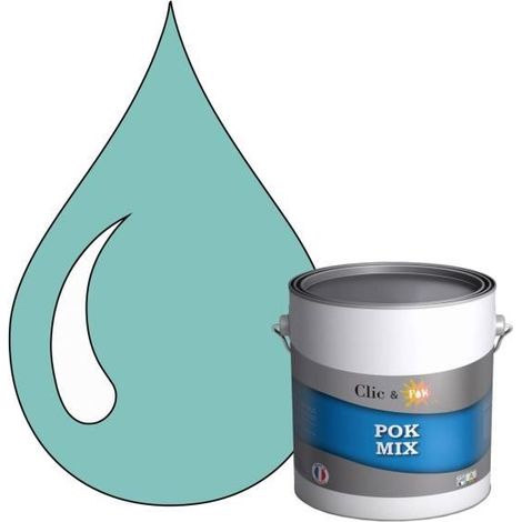 Peinture d'Accroche et Finition 2 en 1 - POK - RAL 6027 - Vert Clair - Satiné - 3L (1/4)