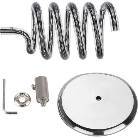 Hair dryer holder, stainless steel base, for bathroom, nail salon, hotel (1/5)