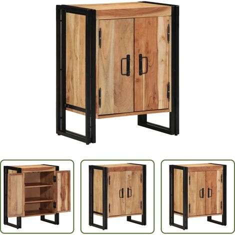 vidaXL Schuhschrank mit Regalen -  Schuhschrank mit Regal Braun 56 x 35 x 70 cm Massivholz Akazie