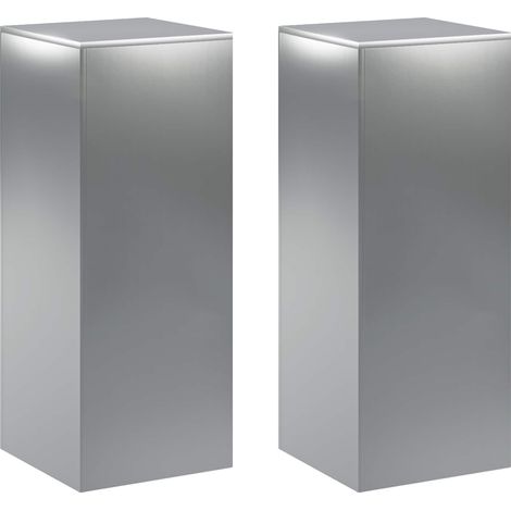 Support de Plante 2 pcs Argenté 40 x 40 x 100 cm vidaXL
