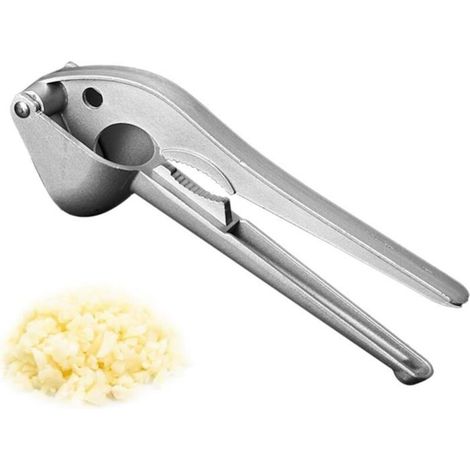 Garlic Press - Aluminum Alloy Garlic Press Grater, Garlic Crusher with Easy-Squeeze Handle, Hand Tools for Garlic (1/4)