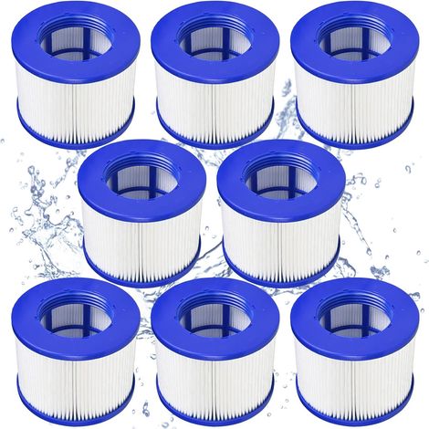 Filtre Spa Infinite a Visser, Cartouche Filtrante pour Clever Spa, pour Cosy Spa Filtre, pour Filtre Spa Gonflable, Filtre 75 x 100 mm, Filtre Spa pour Lumix Vissable (8 pièces) (1/5)
