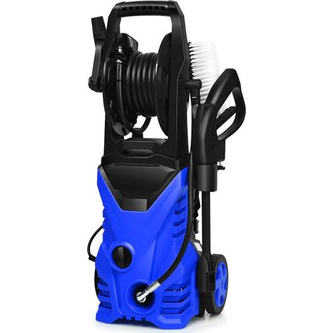 Nettoyage rapide des voitures et façades, nettoyeur haute pression 1400 W avec roues et protection thermique (1/5)