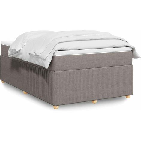 Boxspringbett mit Matratze Taupe 120x200 cm Stoff (1/5)