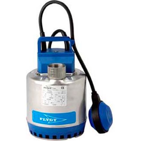 Flygt – Pompe vide cave submersible SXVM3 – Débit jusqu'à 10,5 m³/h – Roue vortex inox pour eaux claires – Installation fixe ou portable