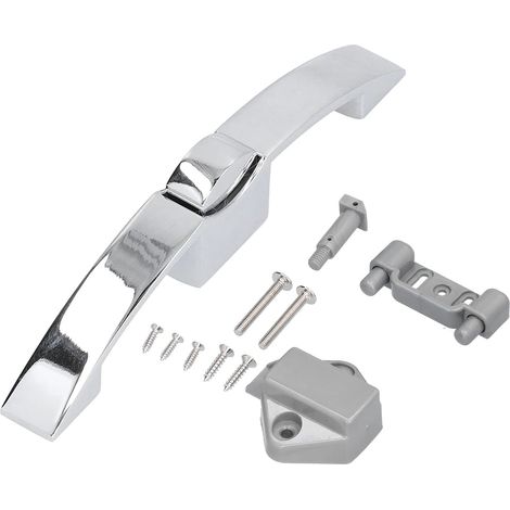 BEBUSINGOTO Wandmontierter Schrankknopf mit Riegelverschluss aus Zinklegierung, Sicherheitstürgriff mit Knaufschloss für Wohnmobile, Anhänger, Camper, Boote (6,4 Zoll)