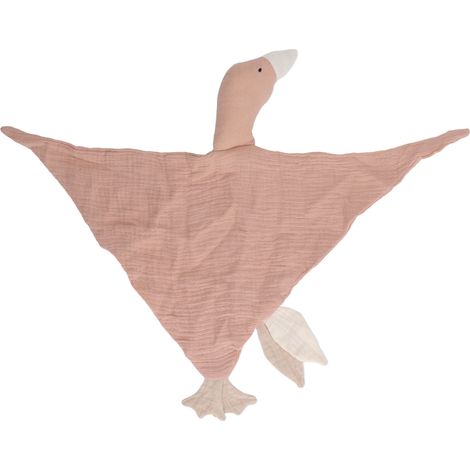Couverture de sécurité douce en coton respirant pour nouveau-né, forme de bébé oie rose (1/5)