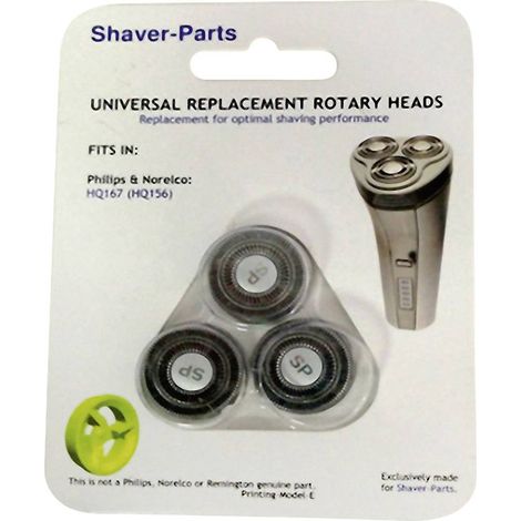 Shaver-Parts für Philips HQ 167, HQ 156 Testina per rasoio elettrico Nero 1 KIT