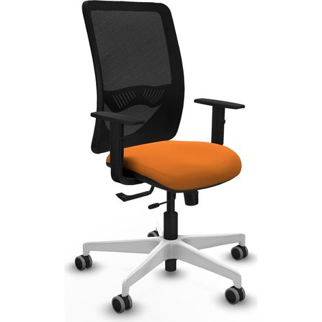 Silla piqueras y crespo Zulema negro malla y cuero sintético (1/2)