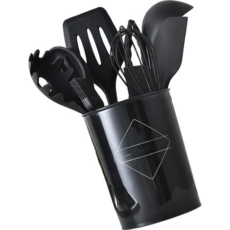 10-teiliges Küchenutensilien-Set aus Silikon: Kochspatel und Löffel mit hitzebeständigem, rutschfestem Griff – ideal für Zuhause. (1/5)