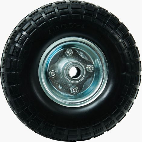 Werka Pro – Roue increvable 260 x 85mm – Axe déporté – Jante métal galvanisé – Roulements à billes – Charge 100 kg – Alésage 20mm