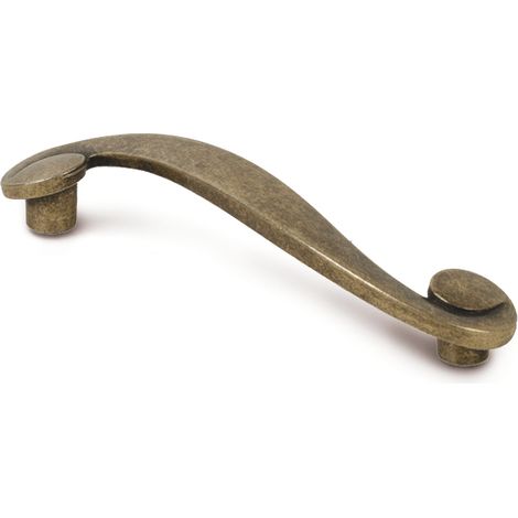 Asa en zamak con acabado cuero, dimensiones: 115x25x23mm, entrepuntos: 96mm -