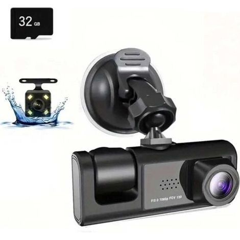 Caméra Voiture HD 1080P Enregistreur 3 Caméras WiFi DVR Connecté Mobile Boucle Vidéo (1/4)