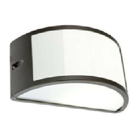 applique aperta in alluminio per esterno - colore grigio.