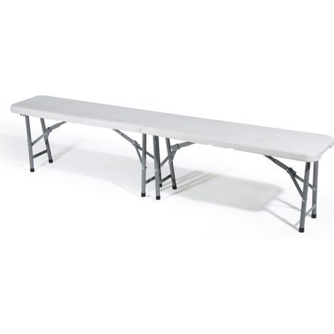 PANCA PIEGHEVOLE ''CATERING'' cm. 183x28x44 h col. Bianco (1/2)