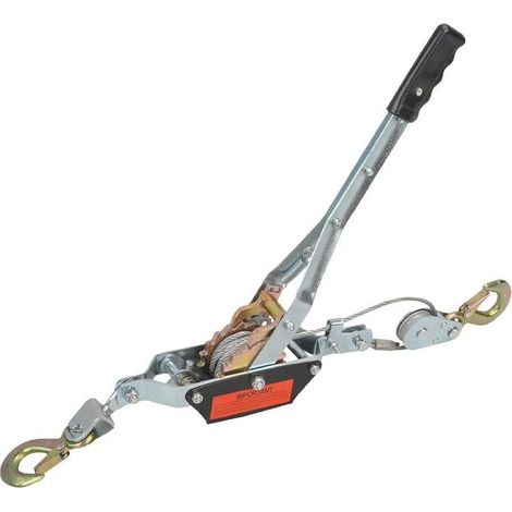 Treuil manuel (palan) avec câble en acier — capacité de levage 2 t (2 tonnes)