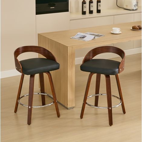 sedia seduta girevole imbottita nera stile moderno OKMYHOME (1/5)