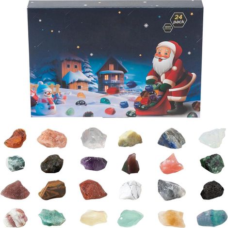 Weihnachts-Adventskalender: 24 Tage voller Kristall-Edelsteine  Adventskalender für Teenager, Männer, Frauen, Mädchen, Erwachsene, Geburtstag, Yoga, Meditation, Partys (1/5)