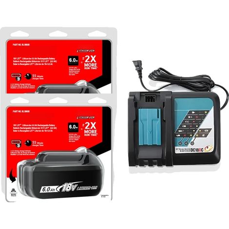 Batterie, 18V, capacité de 6,0Ah, Orange, 18V-b (1/2)