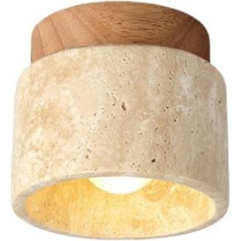 Lámpara de techo japonesa de madera estilo Wabi-sabi E27 Tricolor A (1/5)