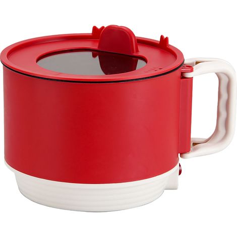 Casserole électrique chauffage rapide, mini cuiseur avec poignée pliable pour cuisine maison, rouge, 110V prise US (1/5)