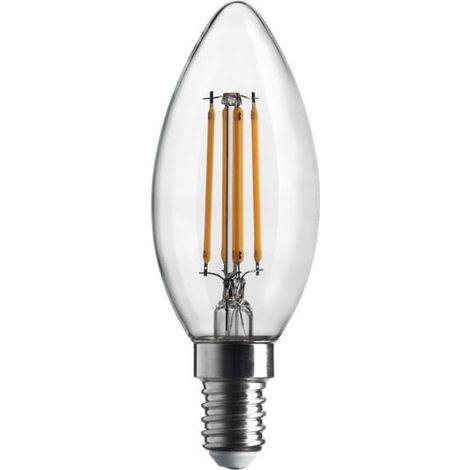 Ampoule LED E14 – 4,5W – 470 lm – 2700K Blanc Chaud – Flamme à Filament – Équiv. 40W Incandescente