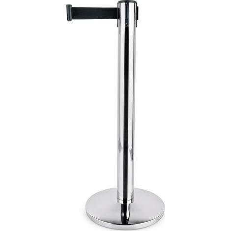 Poteau de barrage en Acier Inoxydable noir L 4500 mm - Lot de 2 - Was Germany