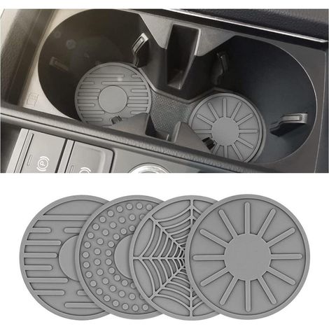4er Set Auto Getränkehalter Untersetzer Silikon Anti-Rutsch mit 4 Designs (1/5)