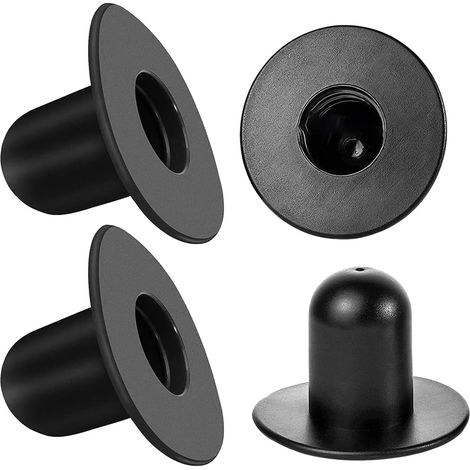 JSSEVN-Lot de 4 bouchons d'étanchéité coniques en caoutchouc pour piscine Bestway, compatibles avec Intex et Bestway (noir) (1/5)
