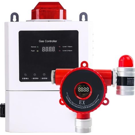 Détecteur de gaz Multi-gaz Kit de détection de Fuite de gaz Industriel - Gaz Combustible, CH4, GPL, antidéflagrant, Alarme de gaz Toxique(LEL Single Channel) (1/5)