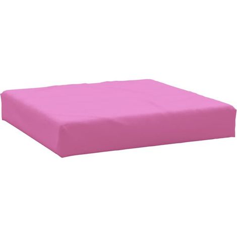 Coussin de plateau rose, mesurant 60x60x8 cm, en tissu Oxford. (1/5)