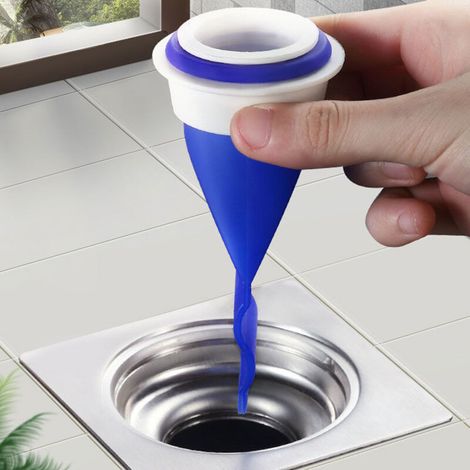 Bouchon de Déversoir Anti-retour en Silicone Odor Proof Drain Core, Plongeur pour Évier, Grille de Filtre pour Douche et Lavabo avec Joints de Sécurité (Set de 1 Noyau + 2 Cercles de Joint)
