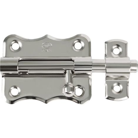 Vorhängeschloss aus Messing Schloss für Innen- und Außentüren Korrosionsbeständig Einfache Montage Metallschloss Vernickelt, 40 mm, Stahl (1/4)