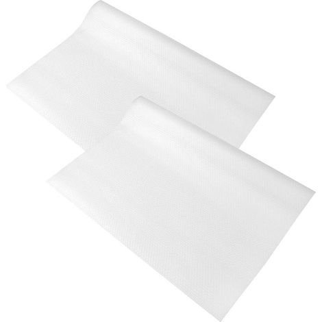 2 Rouleaux Tapis De Tiroir De Cuisine,Tapis Refrigerateur Tapis D'Étagère Tapis Fond De Tiroir Antidérapant en Eva Tapis De Tiroir pour Placard,Tiroir,Réfrigérateur,Cuisine,Armoires De Table (Blanc) (1/5)