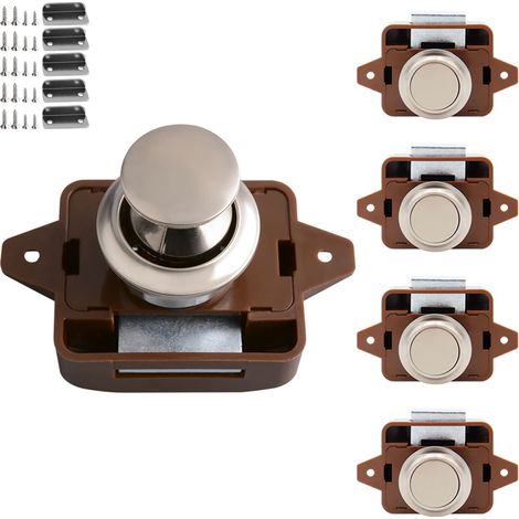 Bouton Poussoir Loquet Serrures pour Camping-Car Serrure de Meuble Boutons (1/5)