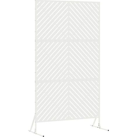 Paravent blanc, 100 x 50 x 180 cm, acier.