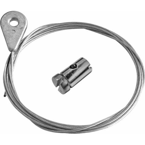 Câble souple 1,5mm 2,5m tête œillet Ø 6,5mm avec serre-câble 6x9mm acier idéal manette gaz Motoculture Tondeuse Tracteur Commande Accélérateur Entretien Parc Jardin (1/2)