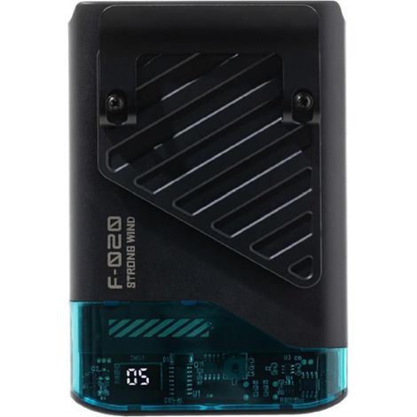 Ventilateur de taille portable réglable avec clip de vitesse - 4000 mAh - Texture ABS - Pour l'extérieur, les voyages, le camping (noir) (1/5)