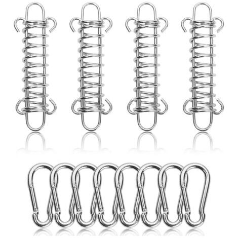 QORVA-4 Pièces Boucle de Corde de Ressort de Tente, Tendeur Voile Ombrage Ressort de Tension Fixation Voile d'ombrage (1/5)