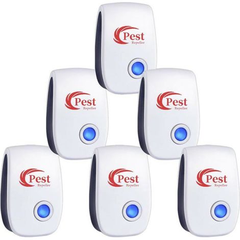 6 Pcs Répulsif ultrason, Ondes électroniques, Anti nuisibles, Intérieur maison (1/5)