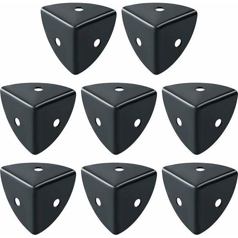Protection Coin de Table 8 Pcs Meuble d'Angle Corniere Aluminium Noir Convient pour Protection des Meubles, Décoration, Anti-Collision et Anti-Casse, EBJ025B-8P (1/5)