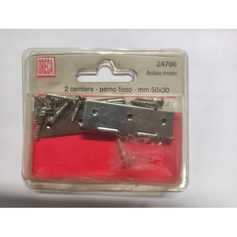 ORECA - CERNIERA TIPO STRETTO CON PERNOFISSO 50X30MM PZ2