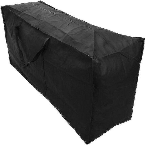 Grand sac de transport imperméable noir pour coussins et mobilier de jardin (116 cm x 47 cm x 51 cm). (1/5)