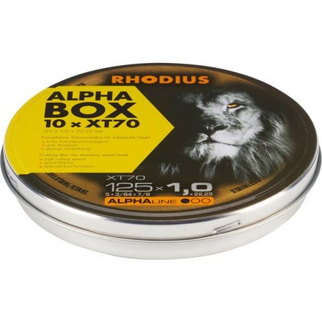 Disco da taglio per acciaio inox x10P - XT70. - 125X1.5X22.23 - 211083
